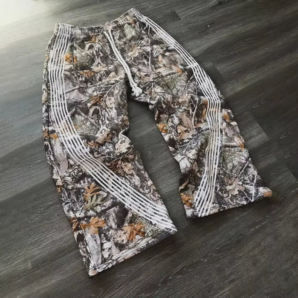 Man Baggy Pants Cargo Streetwear Joggers Men Y2K Camouflage Trousers Camo Pants Harajuku Korean Hip Hop Drawstring Sports Pants