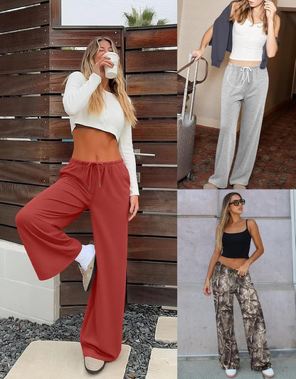 Sweatpants Women Baggy Wide Leg Lounge Casual Pajama Sweat Pants