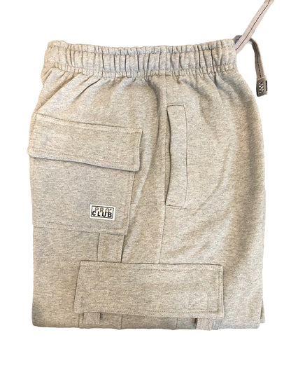 Pro Club MEN'S FLEECE CARGO SWEATPANTS HEAVYWEIGHT Heather Grey Size Medium M