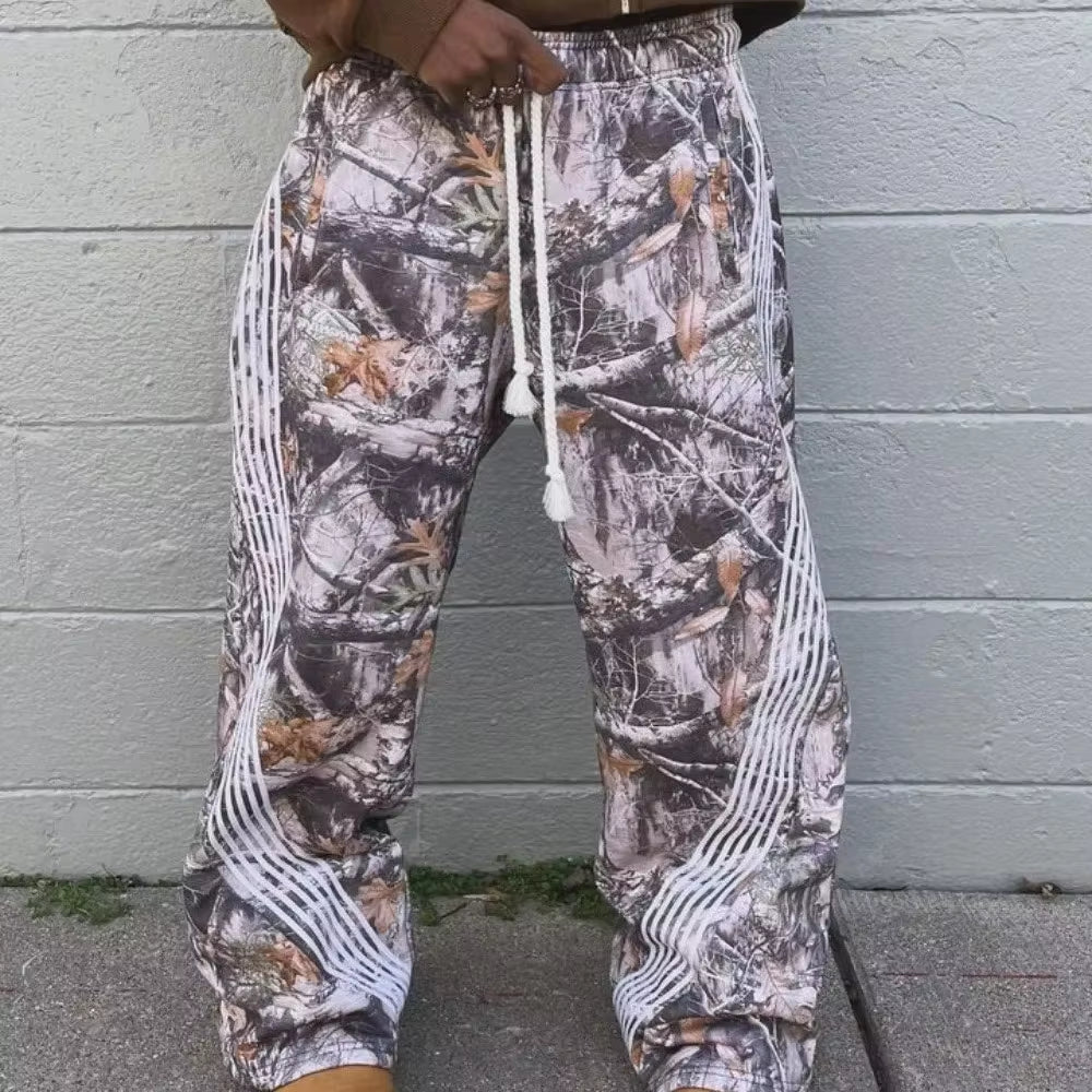 Man Baggy Pants Cargo Streetwear Joggers Men Y2K Camouflage Trousers Camo Pants Harajuku Korean Hip Hop Drawstring Sports Pants