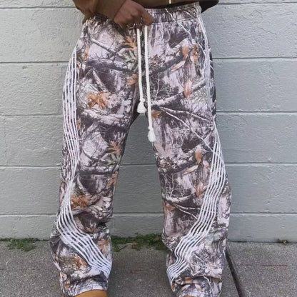 Man Baggy Pants Cargo Streetwear Joggers Men Y2K Camouflage Trousers Camo Pants Harajuku Korean Hip Hop Drawstring Sports Pants