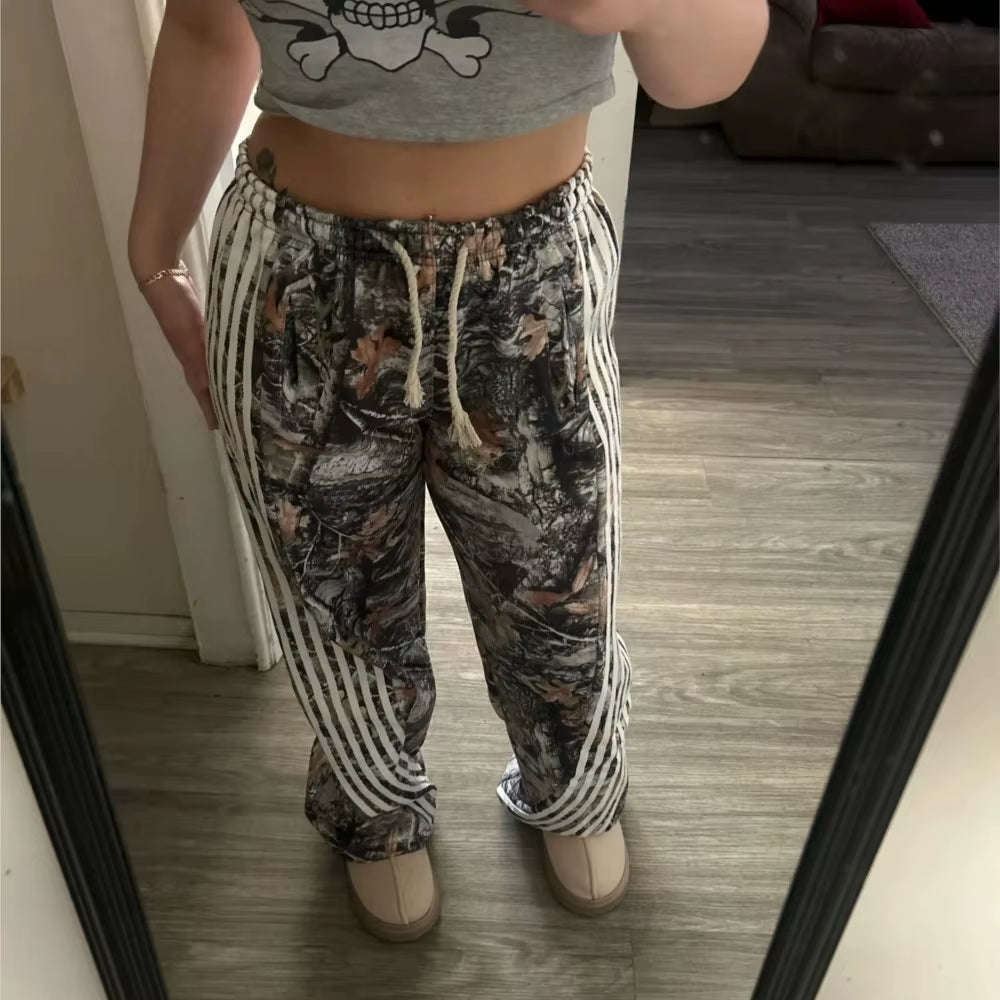 Man Baggy Pants Cargo Streetwear Joggers Men Y2K Camouflage Trousers Camo Pants Harajuku Korean Hip Hop Drawstring Sports Pants