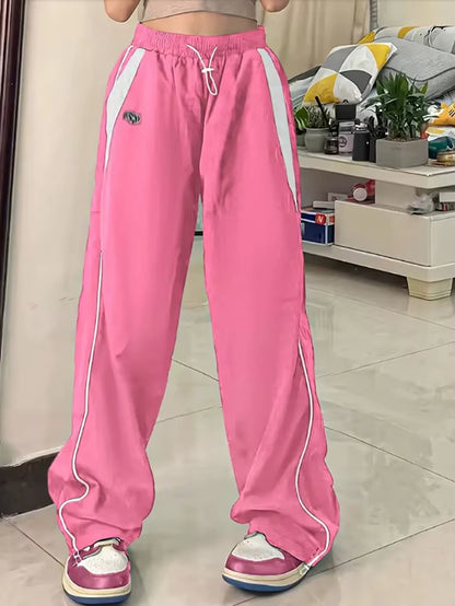 Women Baggy Harajuku Cargo Pants Streetwear Hip Hop Wide Leg Pant Parachute Sweatpants Techwear Joggers Oversized Y2K Trousers