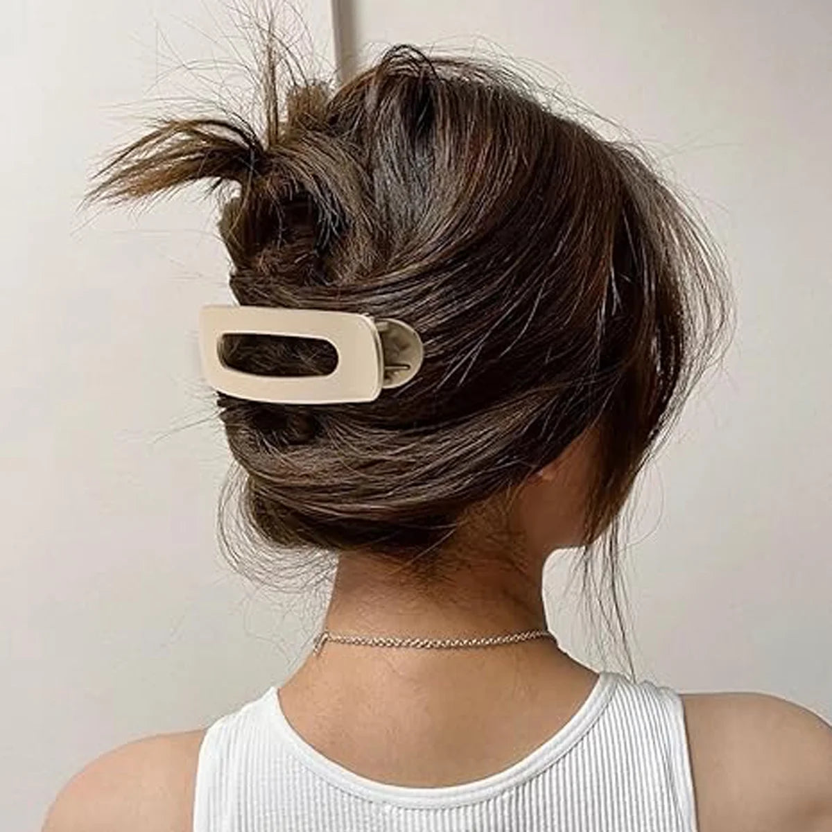 10 Pcs Large Lay Flat Claw Clips for Women French Side Slide Barrettes for Thin Fine Hair Rectangle Alligator Hair Accessories