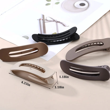 10 Pcs Large Lay Flat Claw Clips for Women French Side Slide Barrettes for Thin Fine Hair Rectangle Alligator Hair Accessories